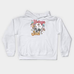 "Vintage Soul" Skull & Mushrooms Kids Hoodie